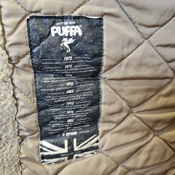 👍Puffa green removable real fur hood anorak winter parka jacket size S US. - Picture 9 of 13